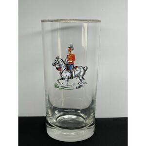 Vintage 1950s Heidelberg Pilsner Cavalry Soldier on Horseback Drinking Glass